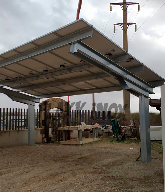 Cubierta metálica para exterior