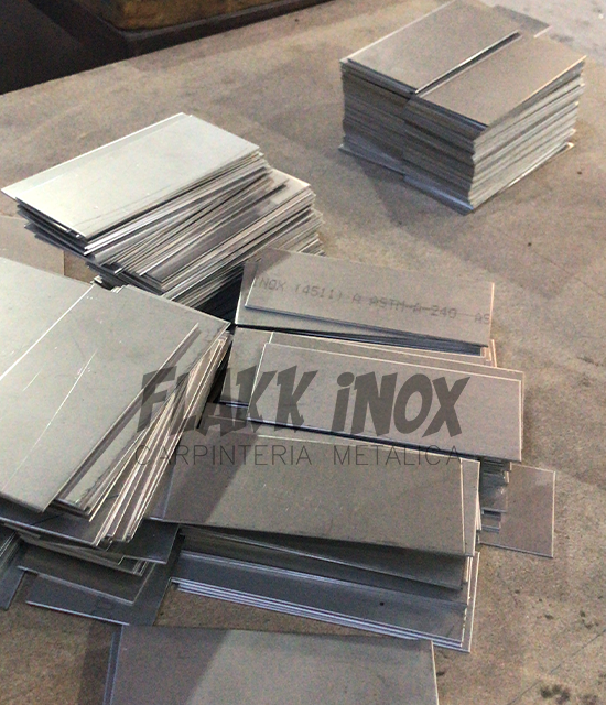 Planchas cortadas de acero inoxidable